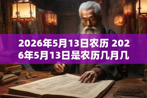 2026年5月13日农历 2026年5月13日是农历几月几日