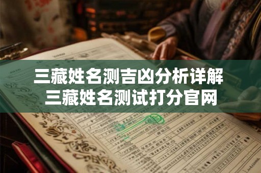 三藏姓名测吉凶分析详解 三藏姓名测试打分官网