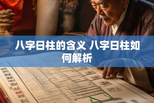 八字日柱的含义 八字日柱如何解析
