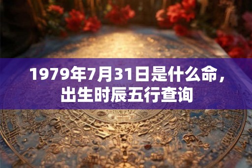 1979年7月31日是什么命，出生时辰五行查询