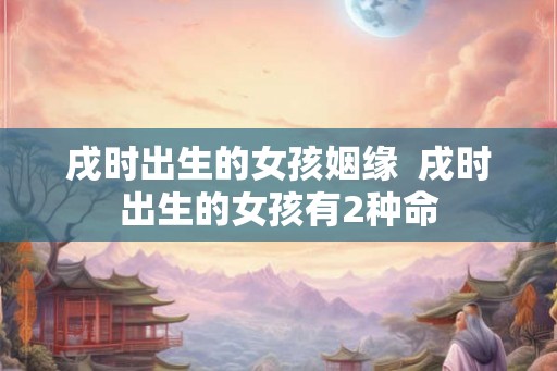 戌时出生的女孩姻缘 戌时出生的女孩有2种命 戌时出生的女孩姻缘 戌时出生的女孩有2种命