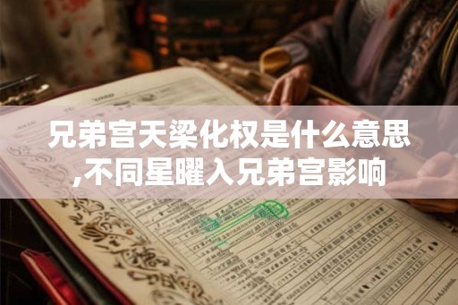 兄弟宫天梁化权是什么意思,不同星曜入兄弟宫影响 兄弟宫天梁化权是什么意思,不同星曜入兄弟宫影响