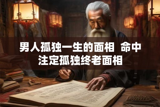 男人孤独一生的面相  命中注定孤独终老面相