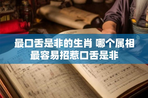 最口舌是非的生肖 哪个属相最容易招惹口舌是非