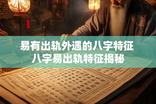 易有出轨外遇的八字特征 八字易出轨特征揭秘