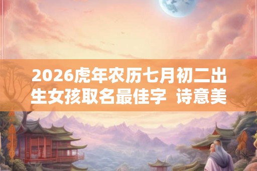 2026虎年农历七月初二出生女孩取名最佳字 诗意美好的女孩名字 2026虎年农历七月初二出生女孩取名最佳字 诗意美好的女孩名字