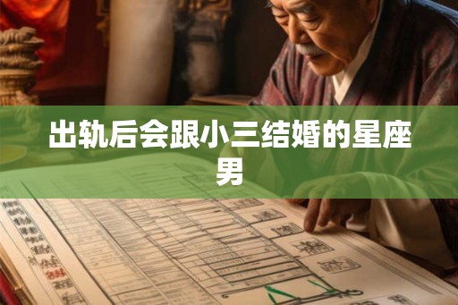 出轨后会跟小三结婚的星座男 出轨后会跟小三结婚的星座男
