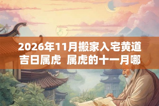 2026年11月搬家入宅黄道吉日属虎  属虎的十一月哪一天搬家好