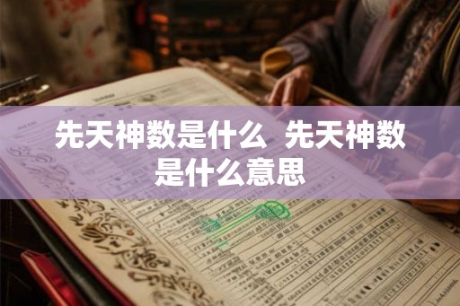 先天神数是什么  先天神数是什么意思