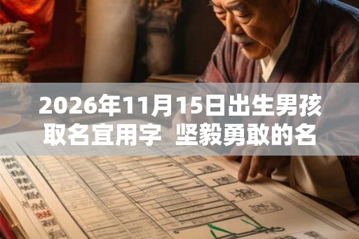 2026年11月15日出生男孩取名宜用字  坚毅勇敢的名字