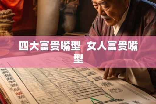 四大富贵嘴型  女人富贵嘴型