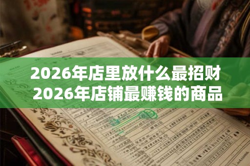 2026年店里放什么最招财 2026年店铺最赚钱的商品是什么