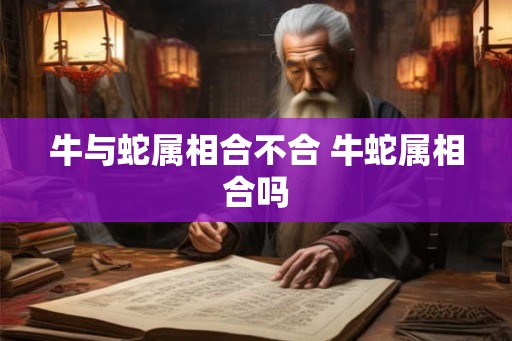 牛与蛇属相合不合 牛蛇属相合吗