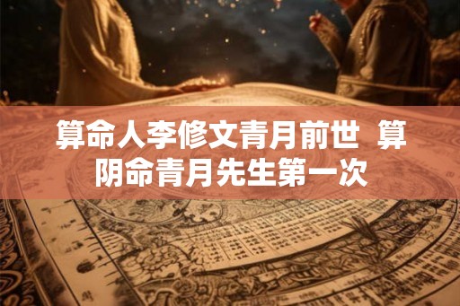 算命人李修文青月前世  算阴命青月先生第一次