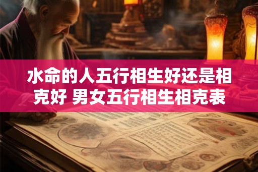 水命的人五行相生好还是相克好 男女五行相生相克表！