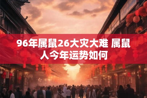 96年属鼠26大灾大难 属鼠人今年运势如何