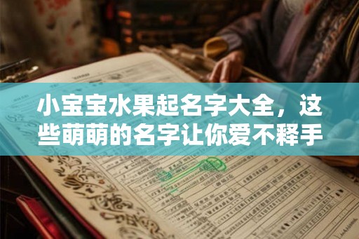 小宝宝水果起名字大全，这些萌萌的名字让你爱不释手！