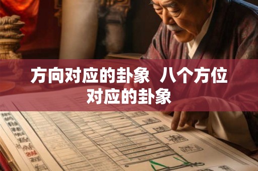 方向对应的卦象  八个方位对应的卦象