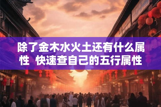 除了金木水火土还有什么属性  快速查自己的五行属性