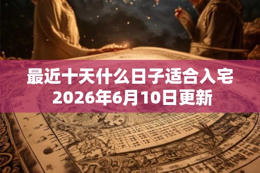 最近十天什么日子适合入宅 2026年6月10日更新