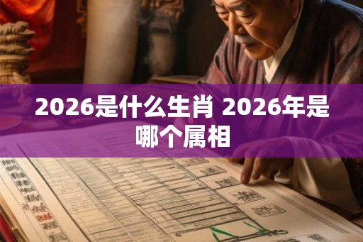2026是什么生肖 2026年是哪个属相