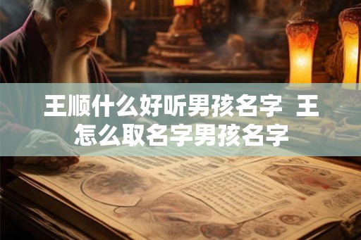 王顺什么好听男孩名字  王怎么取名字男孩名字