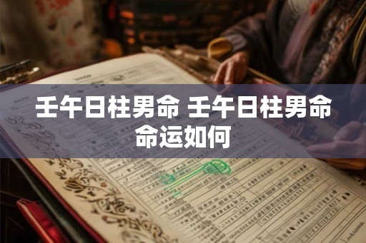 壬午日柱男命 壬午日柱男命命运如何 壬午日柱男命 壬午日柱男命命运如何