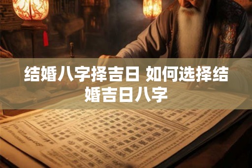 结婚八字择吉日 如何选择结婚吉日八字 结婚八字择吉日 如何选择结婚吉日八字