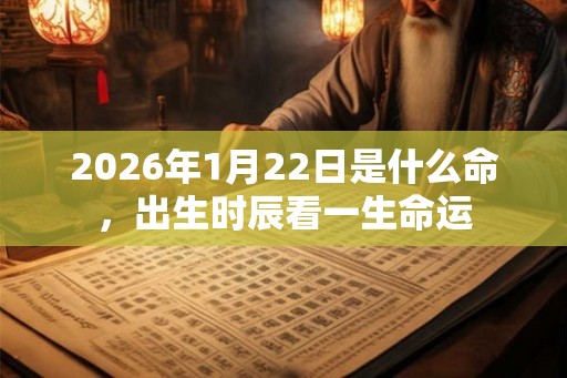 2026年1月22日是什么命，出生时辰看一生命运