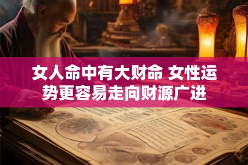 女人命中有大财命 女性运势更容易走向财源广进 女人命中有大财命 女性运势更容易走向财源广进