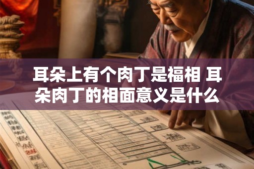 耳朵上有个肉丁是福相 耳朵肉丁的相面意义是什么