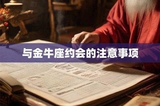 与金牛座约会的注意事项