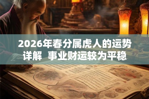 2026年春分属虎人的运势详解  事业财运较为平稳