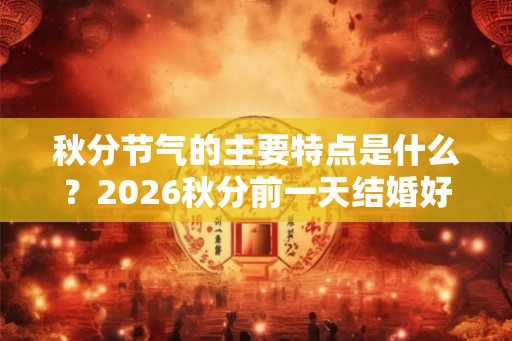 秋分节气的主要特点是什么？2026秋分前一天结婚好吗？