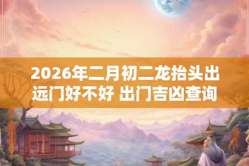 2026年二月初二龙抬头出远门好不好 出门吉凶查询 2026年二月初二龙抬头出远门好不好 出门吉凶查询