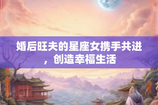 婚后旺夫的星座女携手共进，创造幸福生活