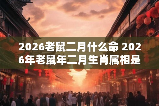 2026老鼠二月什么命 2026年老鼠年二月生肖属相是什么 2026老鼠二月什么命 2026年老鼠年二月生肖属相是什么