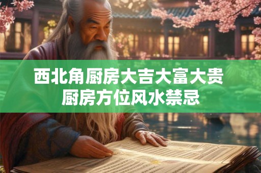 西北角厨房大吉大富大贵 厨房方位风水禁忌
