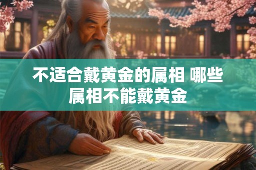不适合戴黄金的属相 哪些属相不能戴黄金 不适合戴黄金的属相 哪些属相不能戴黄金