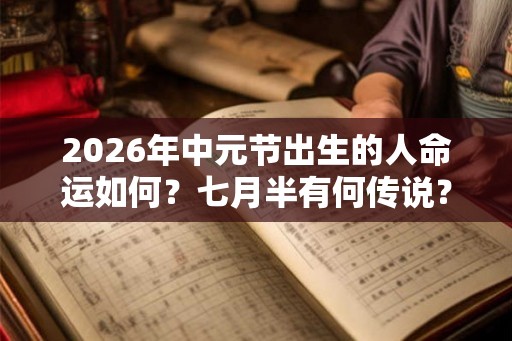 2026年中元节出生的人命运如何？七月半有何传说？