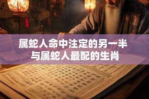 属蛇人命中注定的另一半 与属蛇人最配的生肖