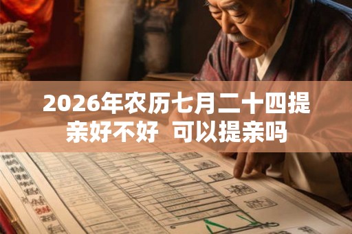2026年农历七月二十四提亲好不好  可以提亲吗