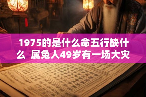 1975的是什么命五行缺什么  属兔人49岁有一场大灾难