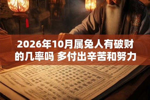 2026年10月属兔人有破财的几率吗 多付出辛苦和努力