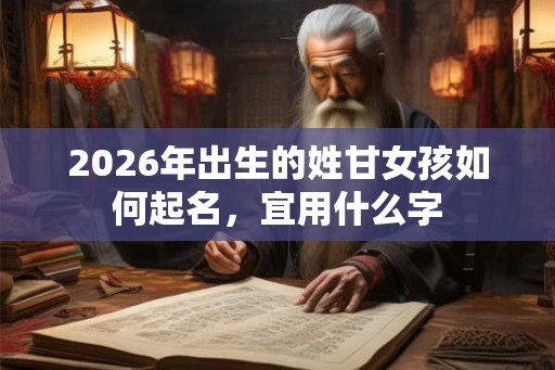 2026年出生的姓甘女孩如何起名，宜用什么字