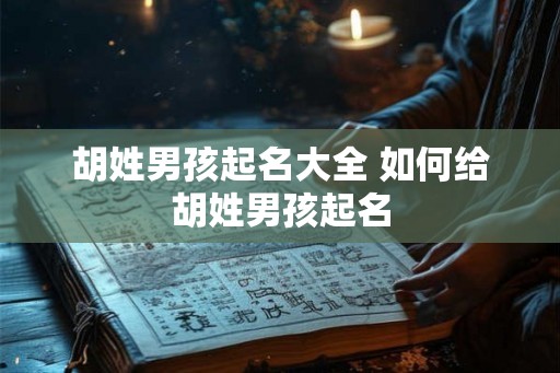 胡姓男孩起名大全 如何给胡姓男孩起名