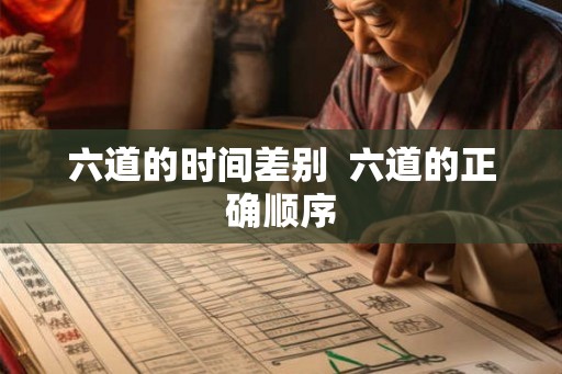 六道的时间差别  六道的正确顺序
