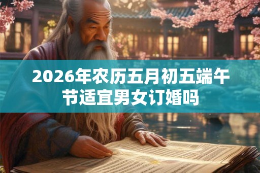 2026年农历五月初五端午节适宜男女订婚吗 2026年农历五月初五端午节适宜男女订婚吗