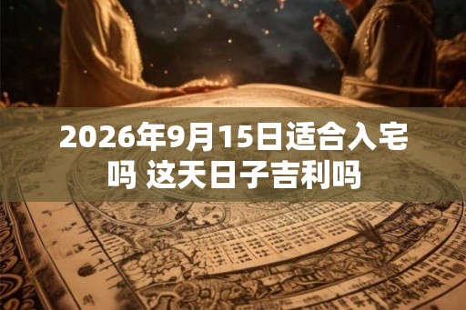 2026年9月15日适合入宅吗 这天日子吉利吗