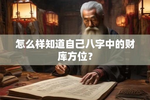 怎么样知道自己八字中的财库方位？